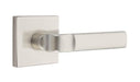 Emtek Aston Lever with Square Rosette in Satin Nickel