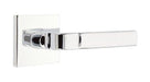 Emtek Aston Lever with Square Rosette in Polished Chrome