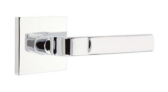 Emtek Aston Lever with Square Rosette in Polished Chrome
