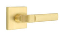 Emtek Aston Lever with Square Rosette in Satin Brass