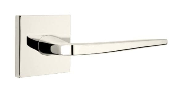 Emtek Athena Lever with Square Rosette in Polished Nickel