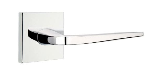 Emtek Athena Lever with Square Rosette in Polished Chrome