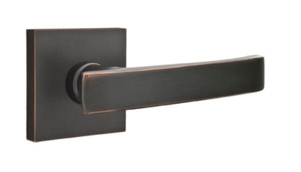 Emtek Geneva Lever with Square Rosette in Oil Rubbed Bronze