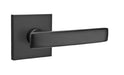 Emtek Geneva Lever with Square Rosette in Flat Black