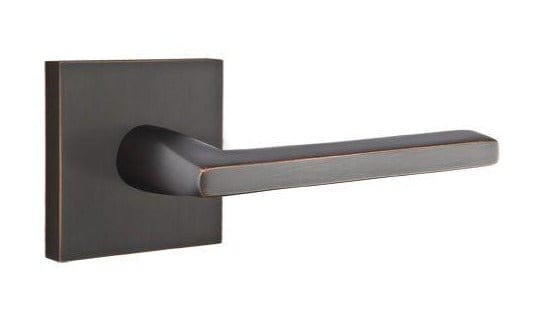 Emtek Helios Lever with Square Rosette in Oil Rubbed Bronze