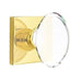 Emtek Hampton Crystal Egg Knob with Square Rosette in Unlacquered Brass