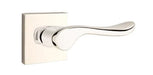 Emtek Luzern Lever with Square Rosette in Polished Nickel