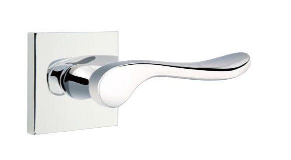 Emtek Luzern Lever with Square Rosette in Polished Chrome