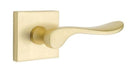 Emtek Luzern Lever with Square Rosette in Satin Brass