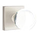 Emtek Bristol Crystal Knob with Square Rosette in Satin Nickel Emtek Bristol Cyrstal Knob with Square Rosette in Satin Nickel