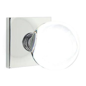 Emtek Bristol Crystal Knob with Square Rosette in Polished ChromeEmtek Bristol Crystal Knob with Square Rosette in Satin Nickel Emtek Bristol Cyrstal Knob with Square Rosette in Polished Chrome