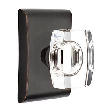 Emtek Windsor Crystal Knob with Neos Rosette in Oil Rubbed Bronze