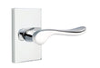 Emtek Luzern Lever with Modern Rectangular Rosette in Polished Chrome