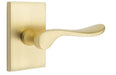 Emtek Luzern Lever with Modern Rectangular Rosette in Satin Brass