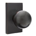 Emtek Orb Knob with Modern Rectangle Rosette in Oil Rubbed Bronze
