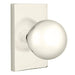 Emtek Orb Knob with Modern Rectangle Rosette in Polished Nickel