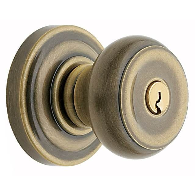 Baldwin Estate 5210 Colonial Knob with Classic Rose Keylock