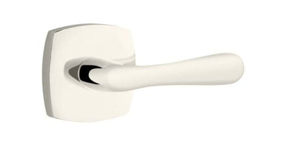 Emtek Basel Lever with Urban Modern Rosette in Polished Nickel