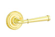 Emtek Merrimack Lever with Regular Rosette in Unlacquered Brass