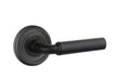 Emtek Manning Lever with Regular Rosette in Flat Black