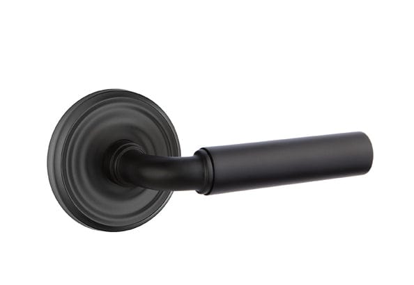 Emtek Manning Lever with Regular Rosette in Flat Black