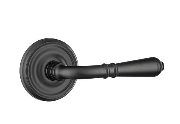 Emtek Turino Lever with Rectangular Rosette in Flat Black