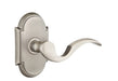 Emtek Cortina Lever with No. 8 Rosette in Pewter