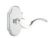 Emtek Cortina Lever with No. 8 Rosette in Polished Chrome