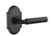 Emtek Manning Lever with #8 Rosette in Flat Black