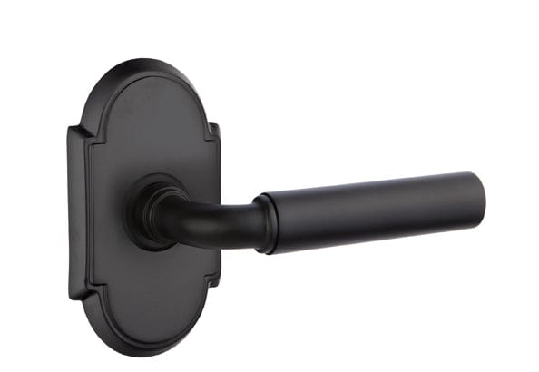Emtek Manning Lever with #8 Rosette in Flat Black