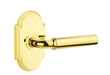 Emtek Manning Lever with #8 Rosette in Unlacquered Brass