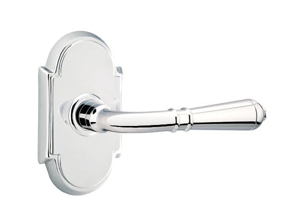 Emtek Turino Lever with No. 8 Rosette in Polished Chrome