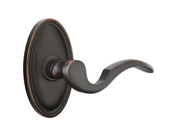 Emtek Cortina Lever with Oval Rosette in Oil Rubbed Bronze