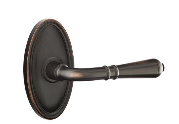 Emtek Turino Lever with Oval Rosette in Oil Rubbed Bronze