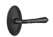 Emtek Turino Lever with Oval Rosette in Flat Black