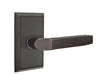 Emtek Milano Lever with Rectangular Rosette in Oil Rubbed Bronze