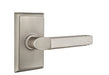 Emtek Milano Lever with Rectangular Rosette in Pewter