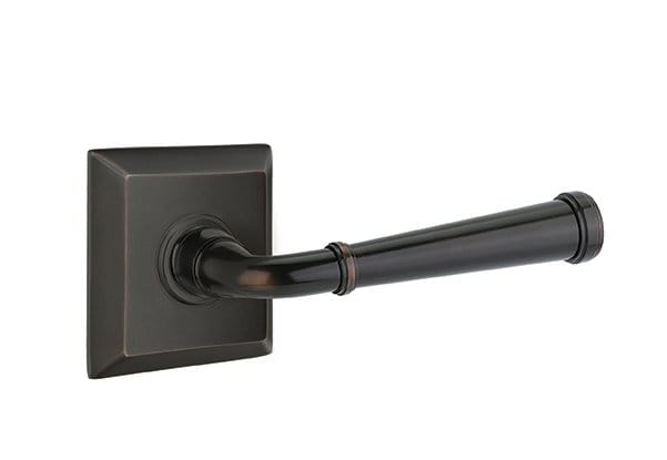 Emtek Merrimack Lever with Quincy Rosette in Oil Rubbed Bronze