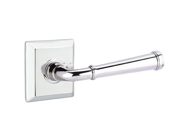 Emtek Merrimack Lever with Quincy Rosette in Polished Chrome