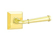 Emtek Merrimack Lever with Quincy Rosette in Polished Brass
