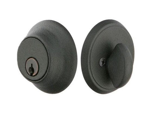 Emtek Wrought Steel #2 Single Cylinder Deadbolt in Flat Black
