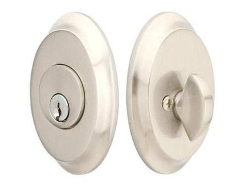 Emtek Saratoga Single Cylinder Deadbolt in Satin Nickel