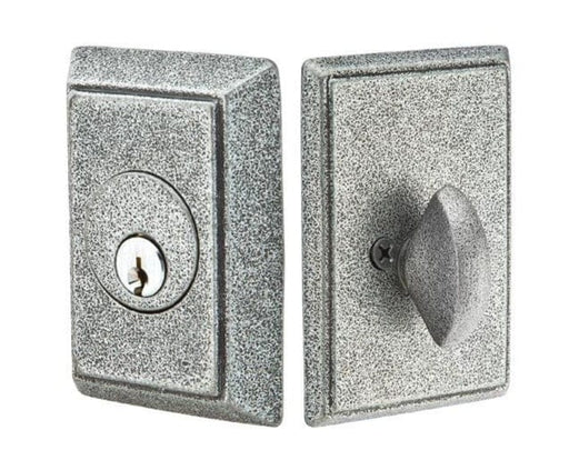 Emtek Wrought Steel #3 Single Cylinder Deadbolt in Satin Steel