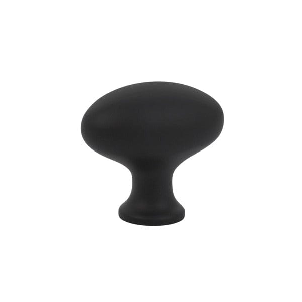 Emtek Egg 1 1/4" Cabinet Knob in Flat Black