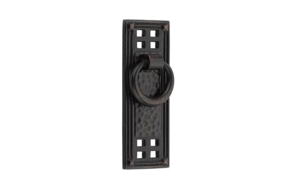 Emtek Hammered Vertical Ring Cabinet Pull in Oil Rubbed Bronze