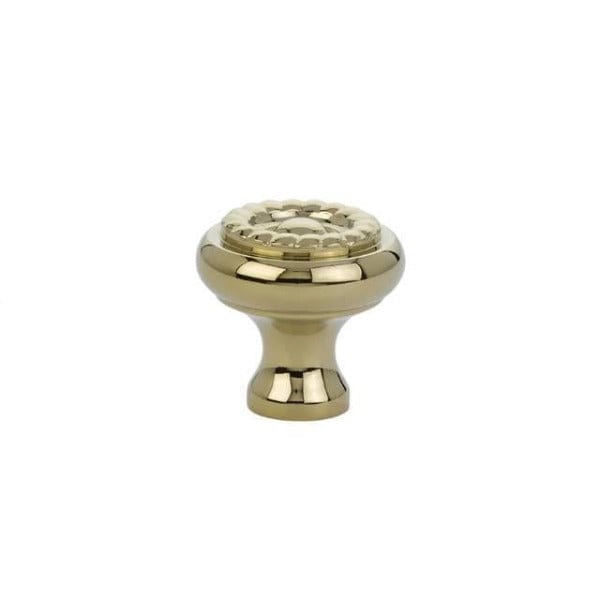 Emtek Traditional Rope Cabinet Knob in Polished Brass