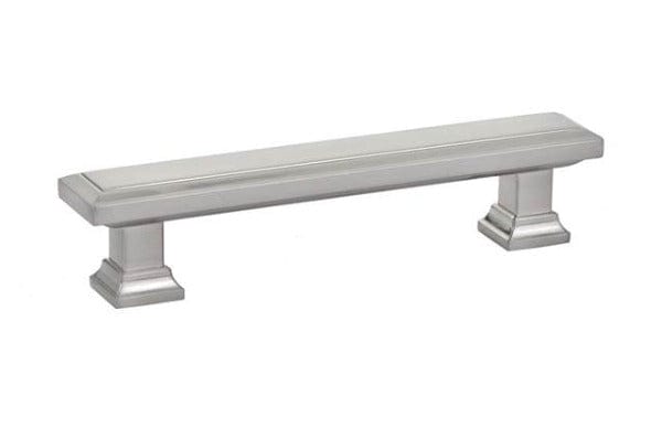 Emtek Geometric Rectangular 5" Cabinet Pull in Satin Nickel