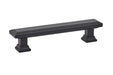 Emtek Geometric Rectangular 5" Cabinet Pull in Flat Black