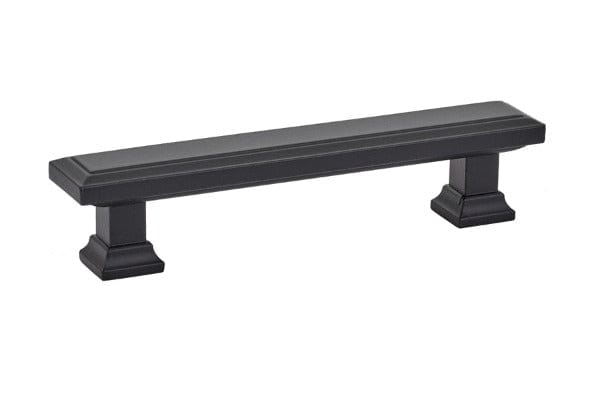 Emtek Geometric Rectangular 5" Cabinet Pull in Flat Black