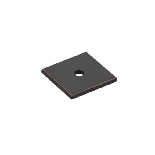 Emtek Art Deco Square 1 1/8" Backplate in Oil Rubbed Bronze